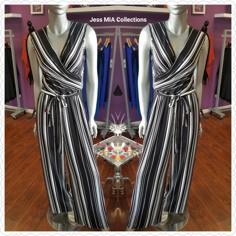 Striped jumpsuit